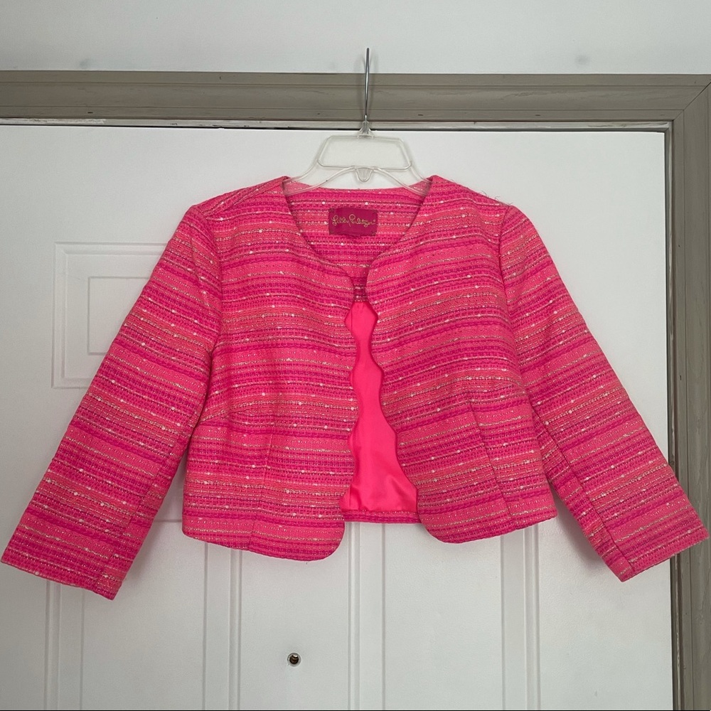 Pink Lilly Pulitzer Tweed Blazer